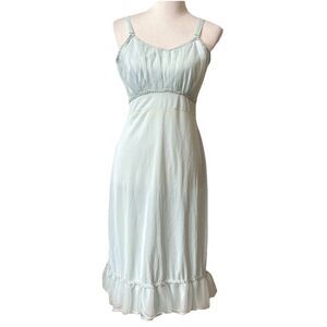 Vintage Fit Rite Chiffon Satiny Nightgown Nylon Braided Trim Fit Rite